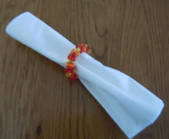 craft napkin rings from tri beads